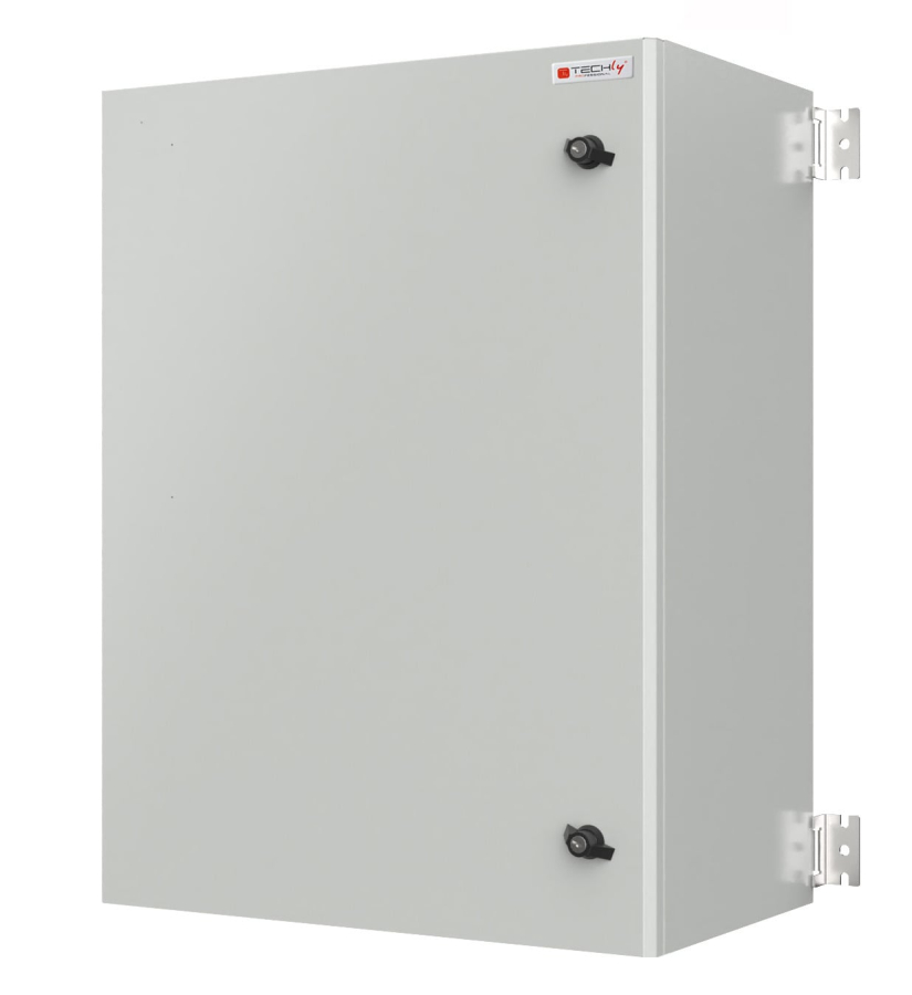 Armadio Rack 19'' a muro 10U grigio IP65 porta cieca prof. 400 mm